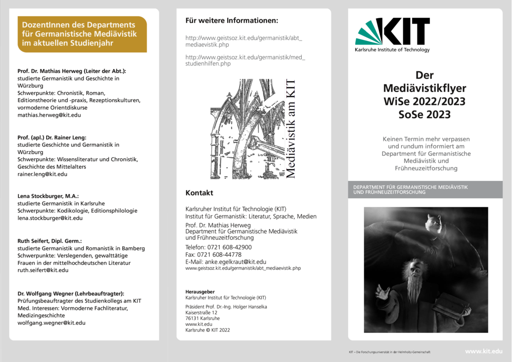 Vorderseite unseres Semesterflyers